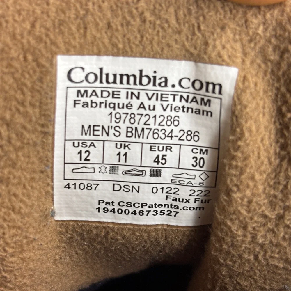 Columbia Fairbanks Omni-Heat Waterproof‎ Leather Gorp Hiking Boot Brown Mens 12